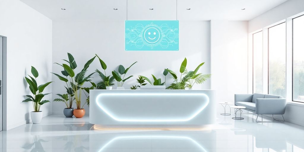 AI front desk in modern cosmetic clinic