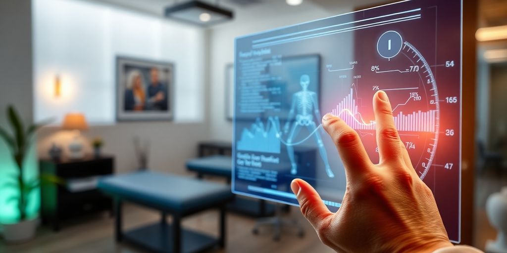 Chiropractor using AI front desk software.