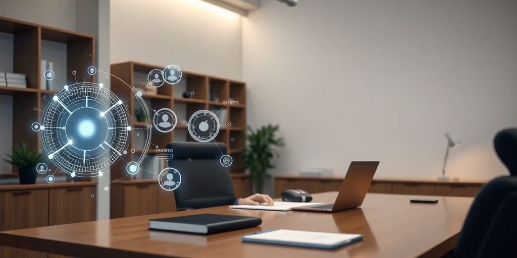 AI bot assisting lawyer with client paperwork.