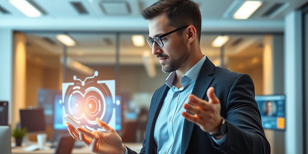 Accountant using AI for practice.