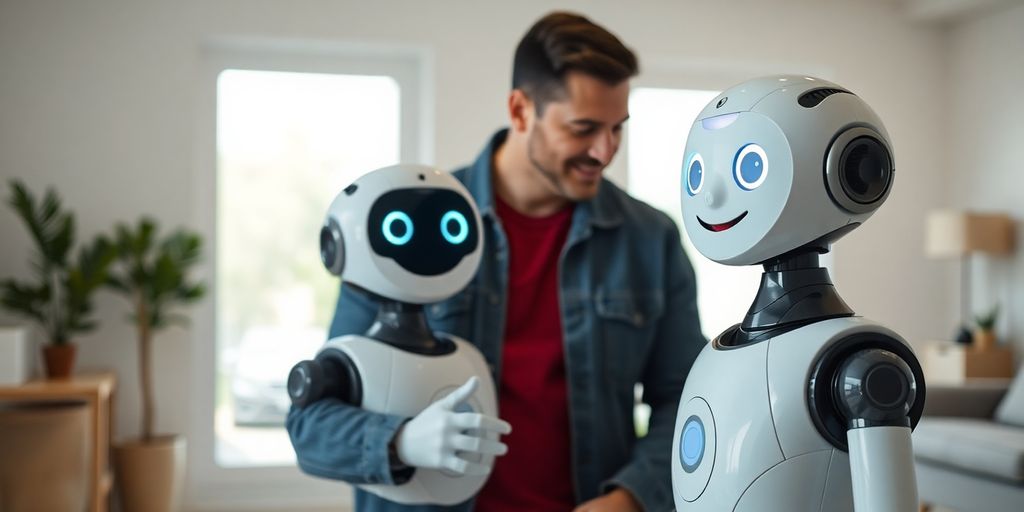 AI robot interacting with a customer.