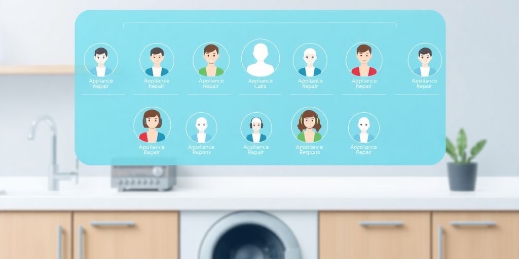 AI agent handles multiple appliance repair calls simultaneously.