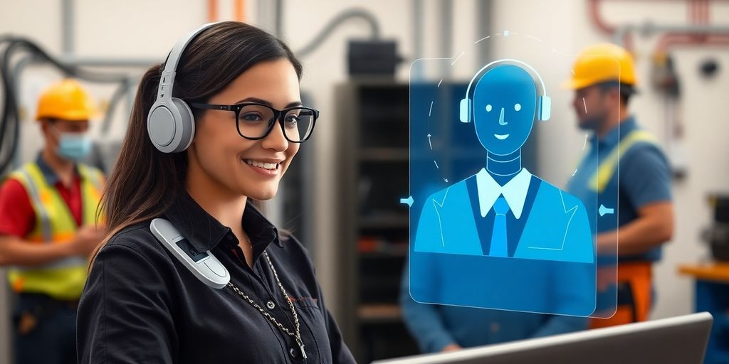 AI receptionist answering calls for an electrician.