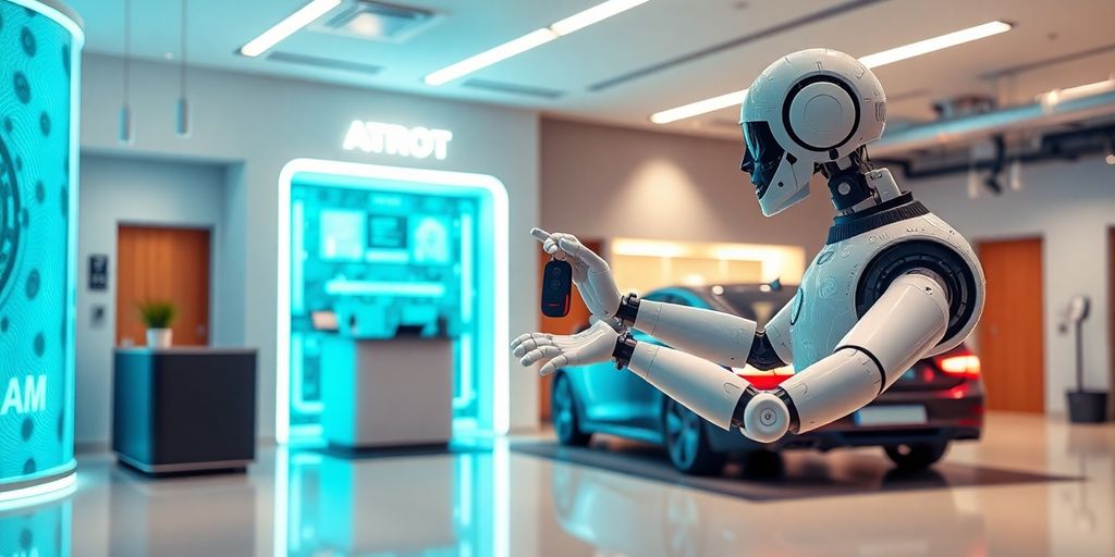 Car wash AI desk interaction.