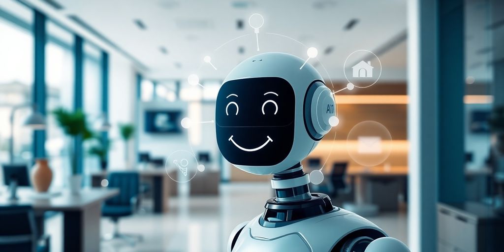 Real estate agent welcoming AI chatbot.