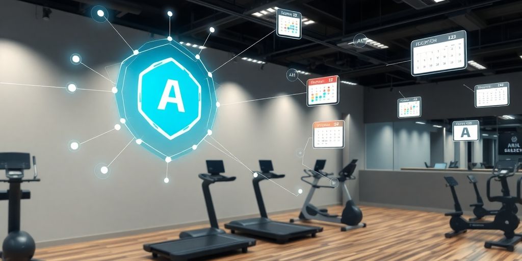 Fitness studio with AI receptionist and connected apps.
