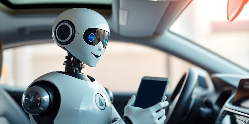 AI assistant helping auto detailer with phone calls.