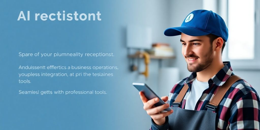 AI receptionist assisting a plumber with customer calls.