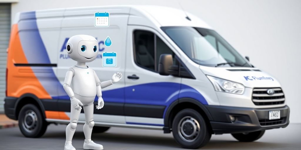 AI receptionist managing plumbing appointments.