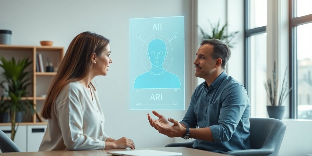 Therapist using AI receptionist.