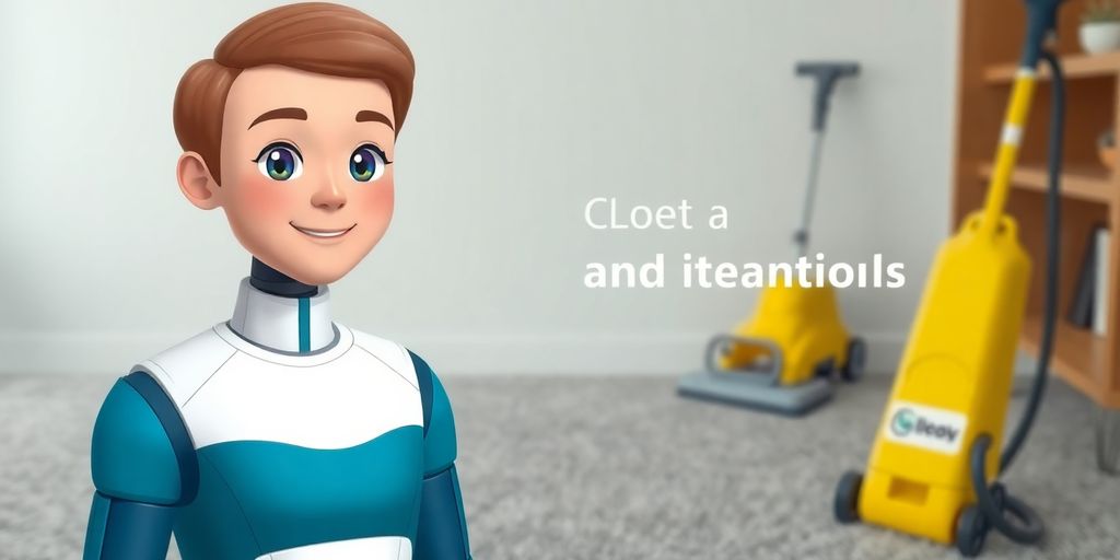 AI receptionist assisting a carpet cleaning business.