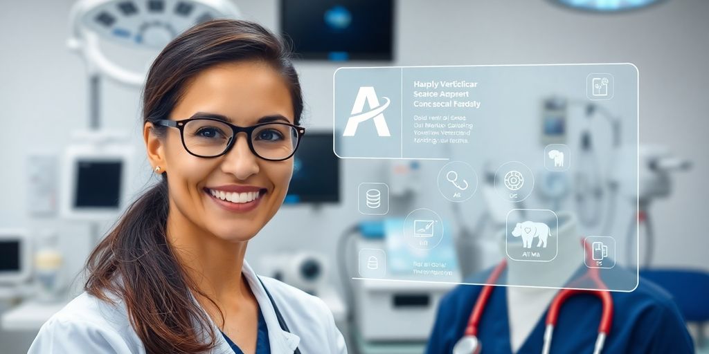 AI receptionist helping busy veterinarian.