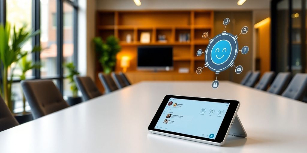 AI receptionist interacting with property management.