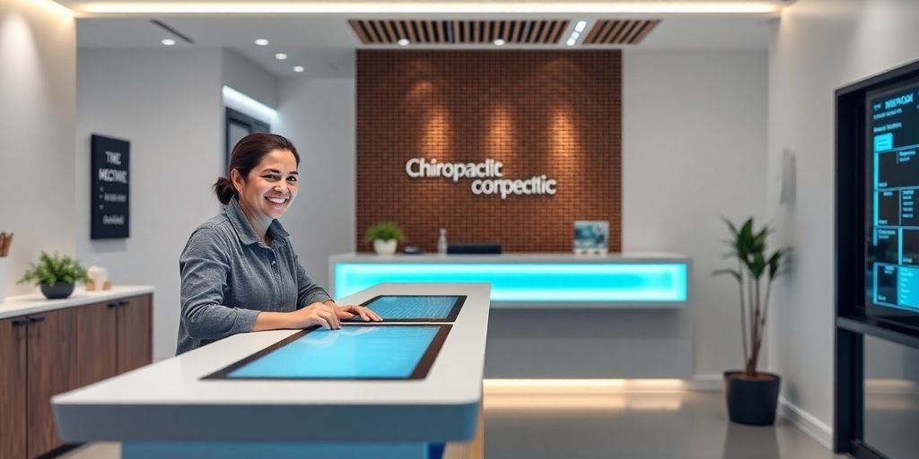 Chiropractor using AI receptionist for appointments.