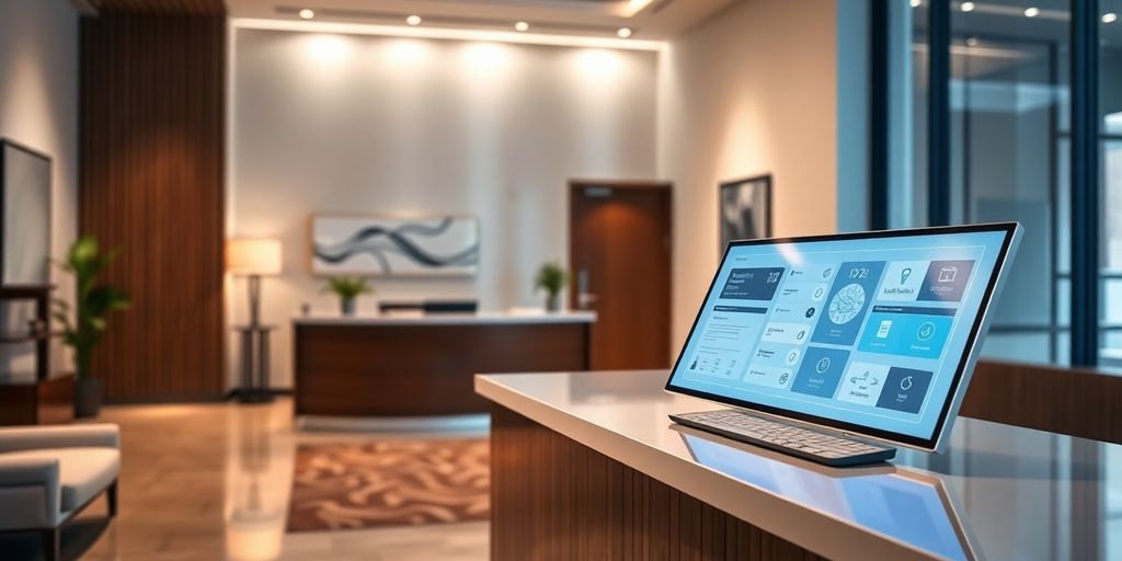 Law office AI receptionist interface.