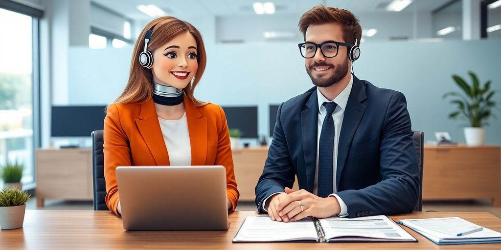 AI receptionist assisting tax preparer with clients.