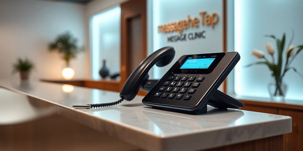 Clinic phone with AI assistant.