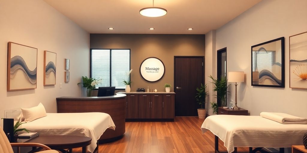 Massage therapist using AI phone service.