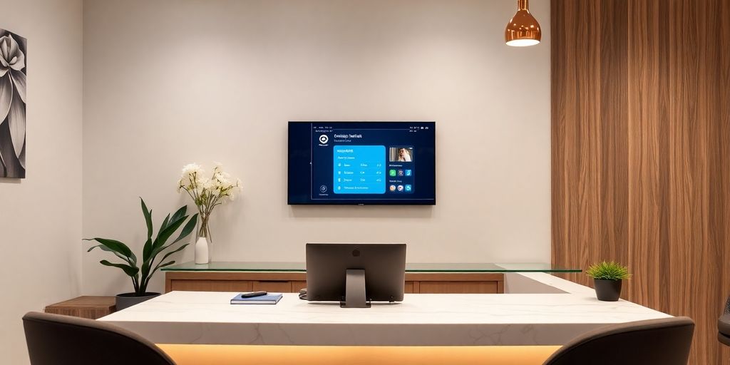 AI receptionist answering phone for nail salon.
