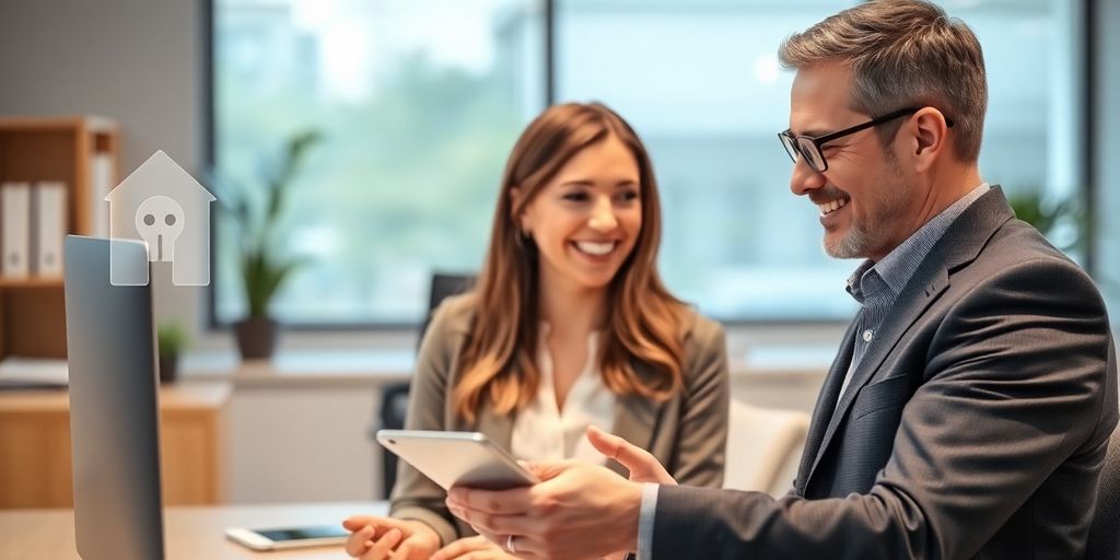 AI answering service assisting property manager.