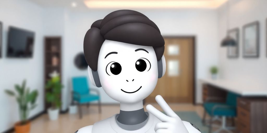 AI receptionist helping a patient schedule an appointment.