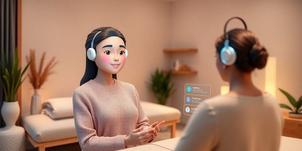 AI receptionist assisting a client at a massage clinic.