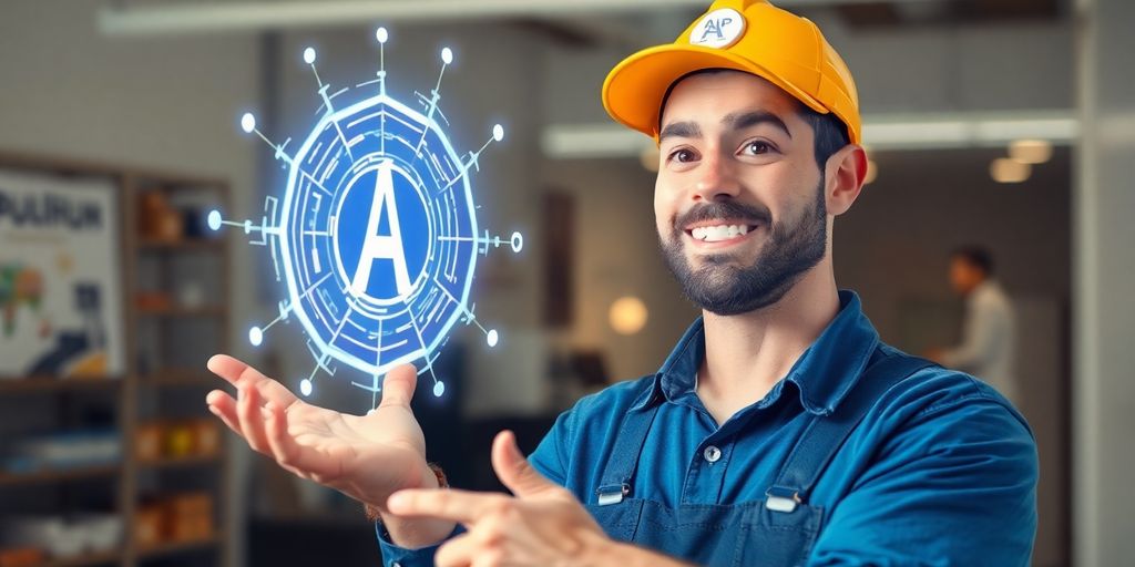 Plumber with AI virtual receptionist assistant.