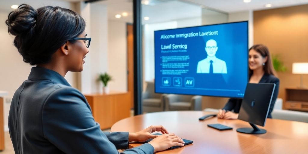 Immigration lawyer using AI virtual receptionist.