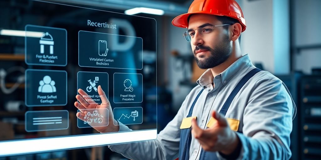Electrician with AI receptionist interface.
