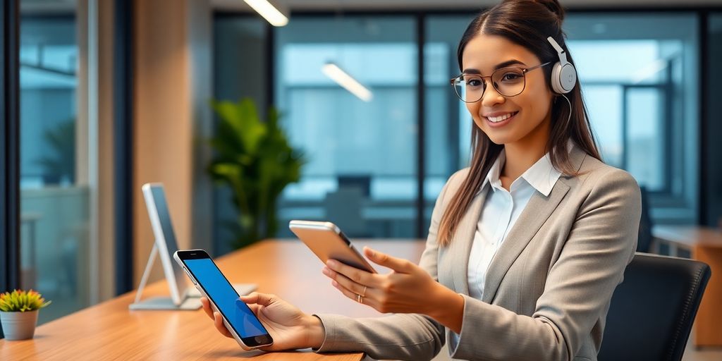 AI receptionist answering calls for property management.