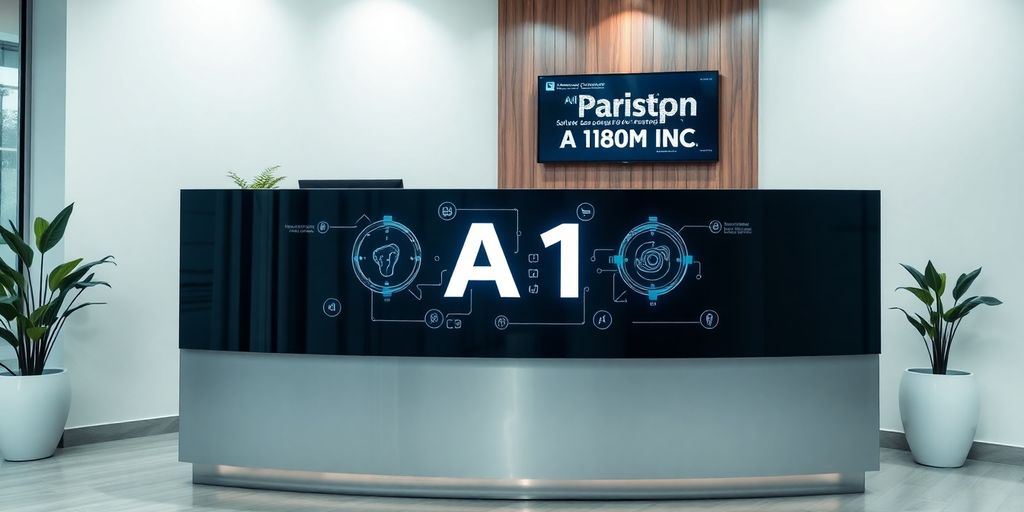 Hearing center reception with AI assistant.