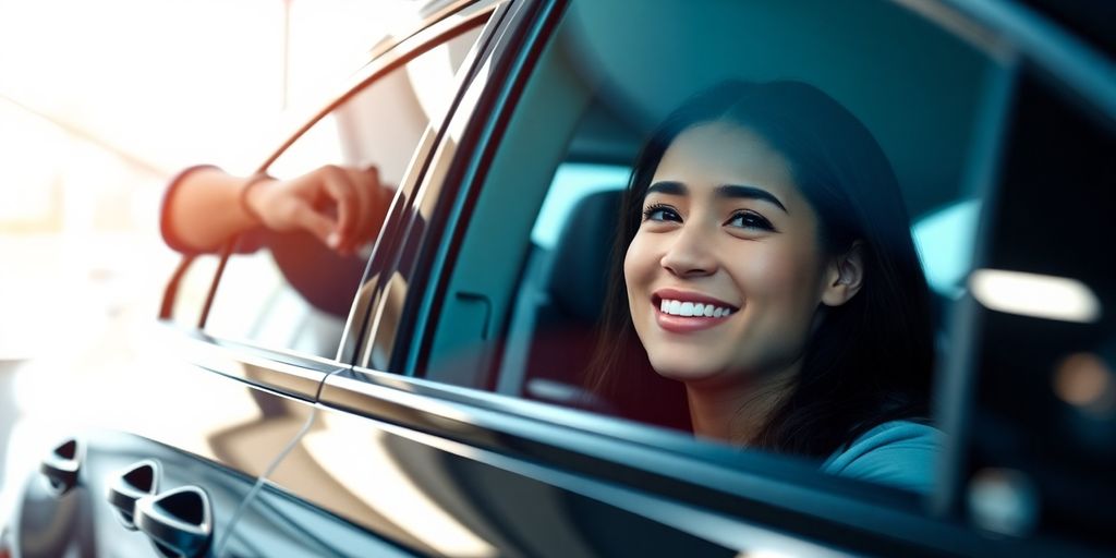 Car detailing, AI receptionist, happy customer.