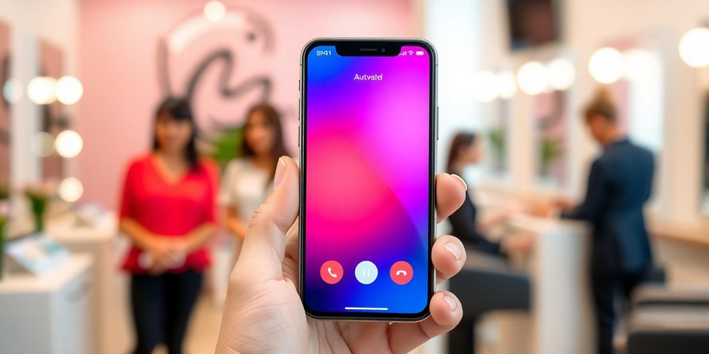 AI phone system assisting a nail salon.