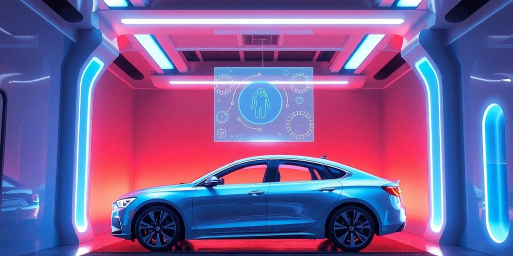 Modern car wash with AI technology.