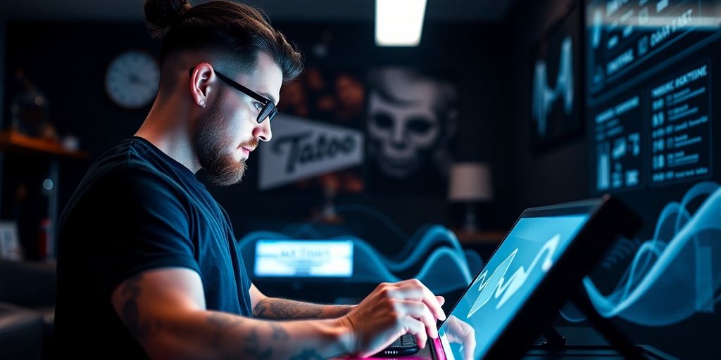 Tattoo artist using AI phone system for bookings.