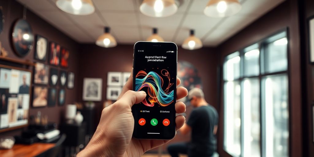 Tattoo artist using AI phone system.