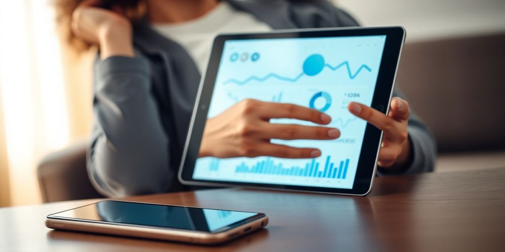 Therapist using AI phone system for business insights.