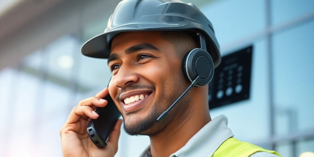 HVAC technician with AI phone system.