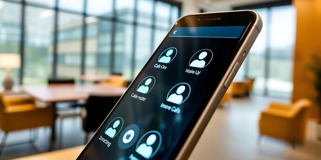Lawyer using AI phone system for efficient practice.
