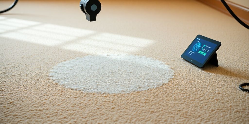 Clean carpet with AI phone system