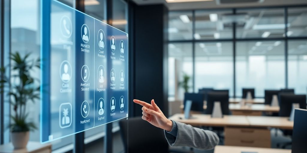 Accountant using AI phone system handling calls.
