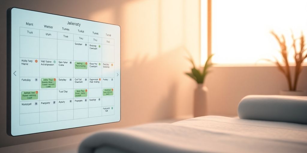 AI bot setting appointment on a spa calendar.