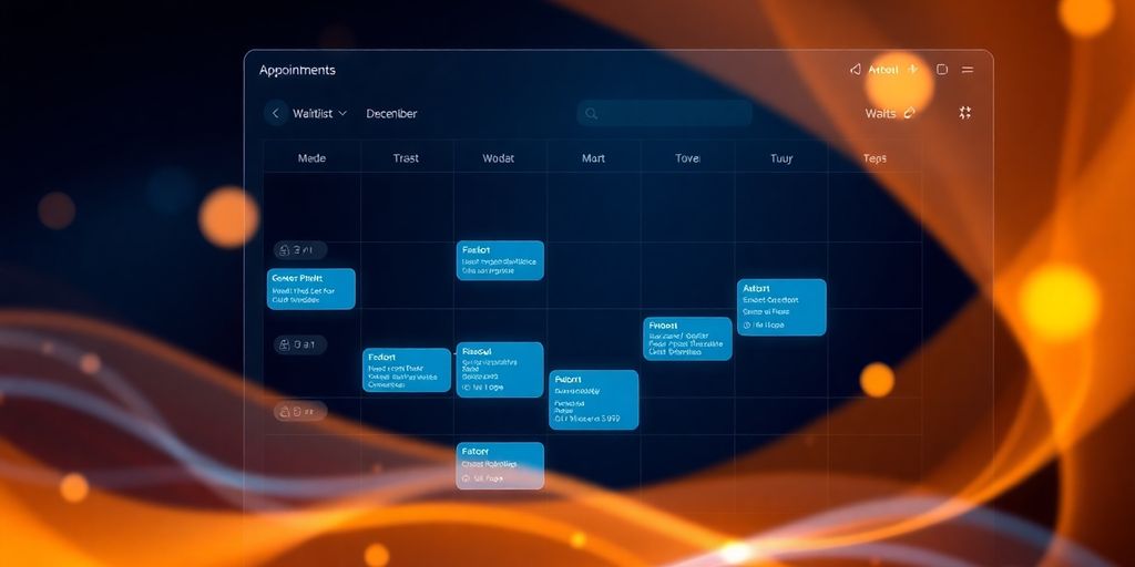 Therapist calendar with AI bot helping manage appointments.