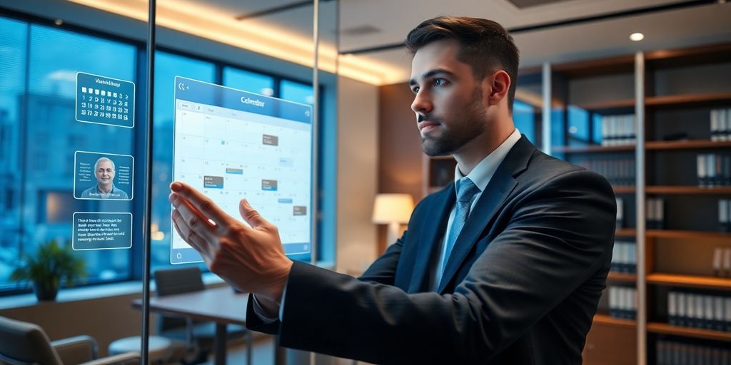 Lawyer using AI appointment setter for family law practice.