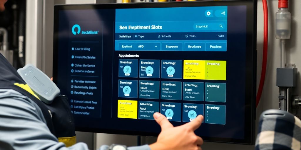 Electrician coordinating appointments with AI.