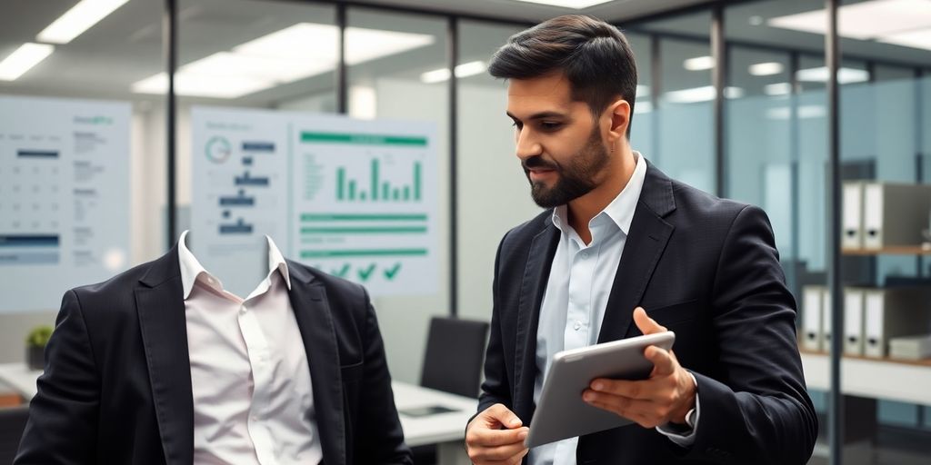Lawyer using AI scheduler for personal injury appointments.