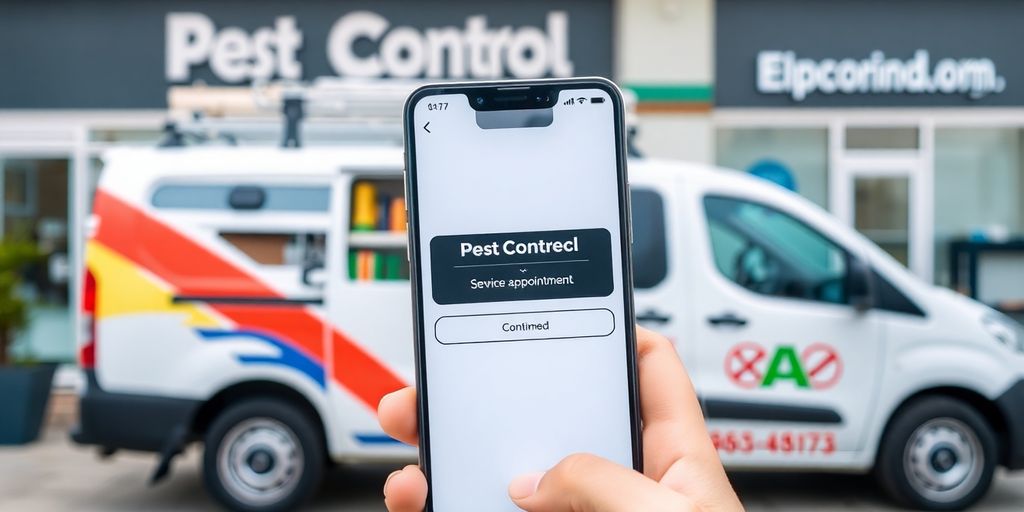 AI appointment setter scheduling pest control services.