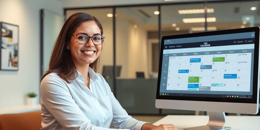Tax preparer using AI scheduling software.