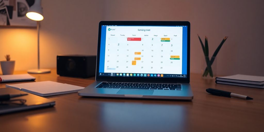Accountant using AI scheduling tool