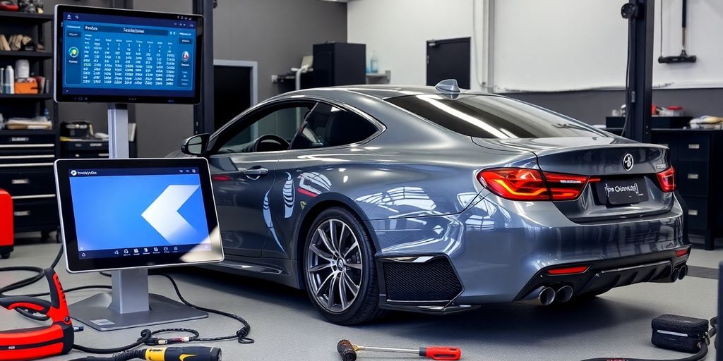 Car detailing tools and an AI interface.